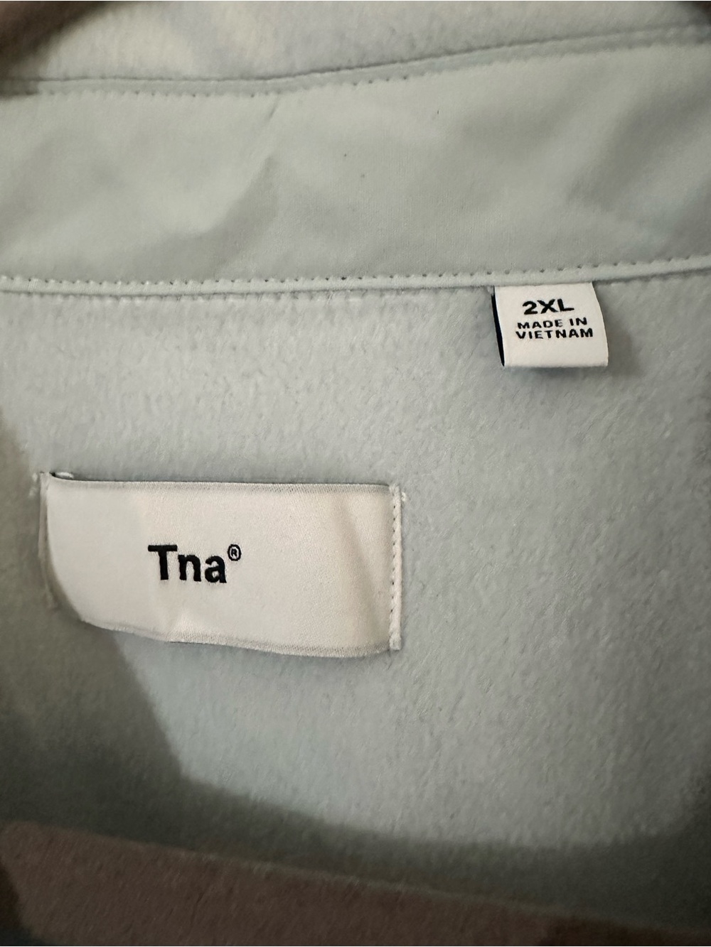 Aritzia TNA Sno Polar Button-Up Shirt Fleece Glacier Blue NWT Size 2XL Cozy - Picture 14 of 16